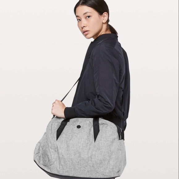 Lululemon Out Of Range Duffle Bag, Heathered Black - Picture 3 of 6